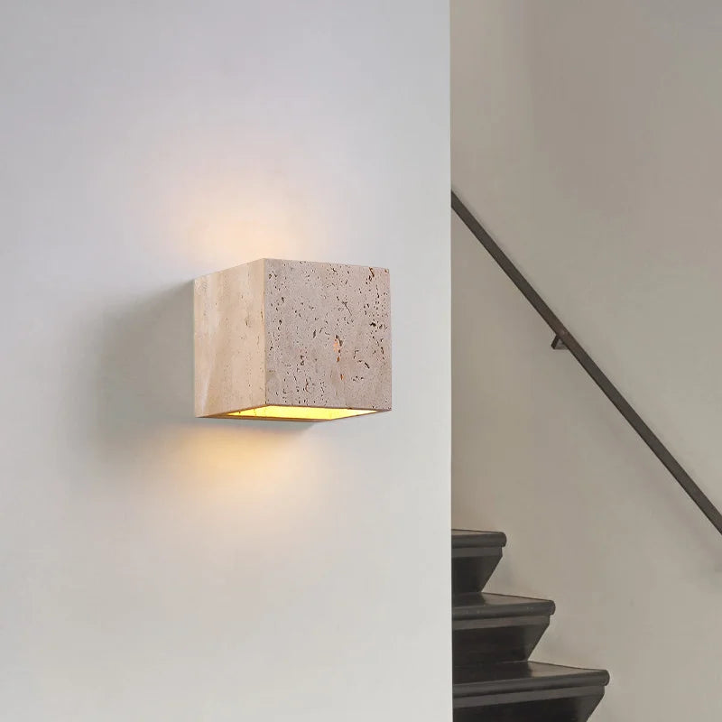 Vortia - Außenwandleuchte in Steinoptik