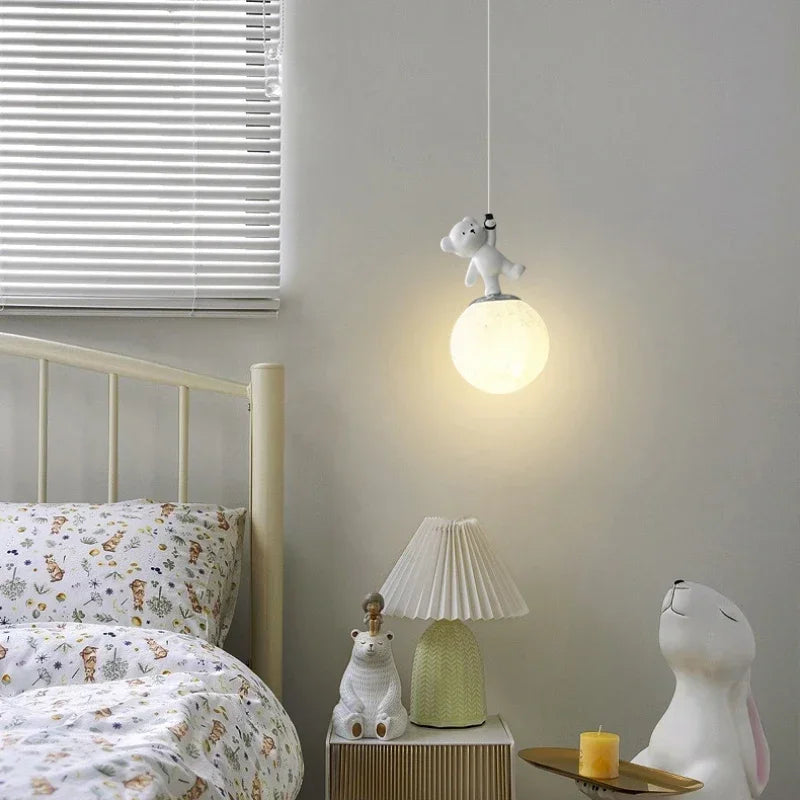 Rondea - LED-Pendelleuchte für Kinderzimmer Nordic Bear Glow