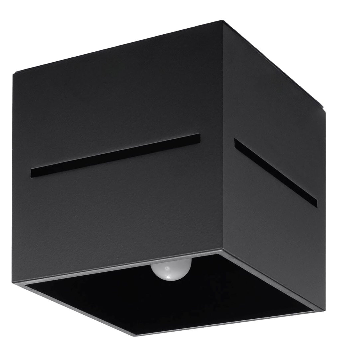 Lobo - Deckenleuchte Lobo Schwarz aus Aluminium 10×10 cm