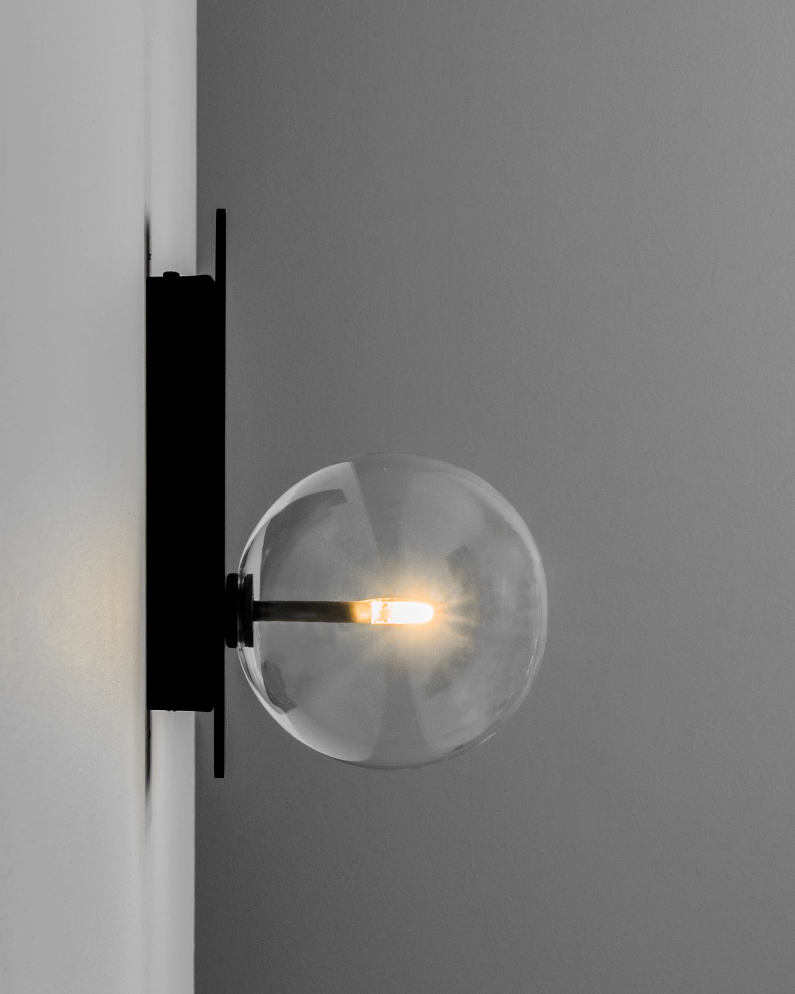 Metall/Glas - Designer-Wandleuchte, Metall/Glas