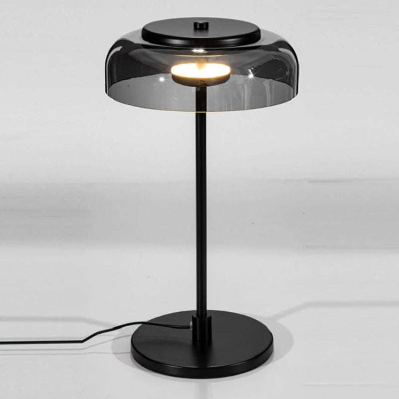 Quelix - Designer-Tischleuchte aus Glas mit LED