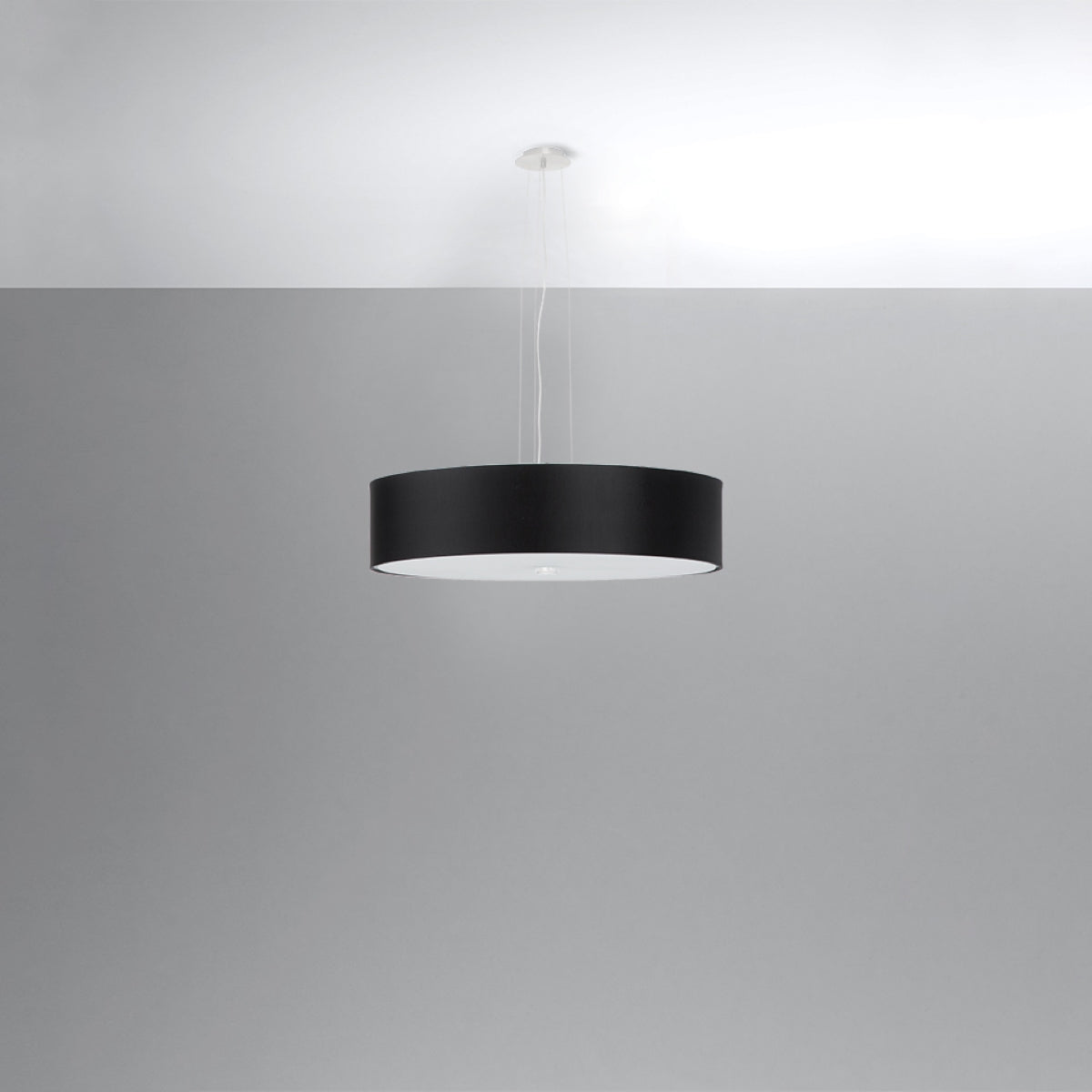 Minimalistischer - Kronleuchter SKALA 50 schwarz mit