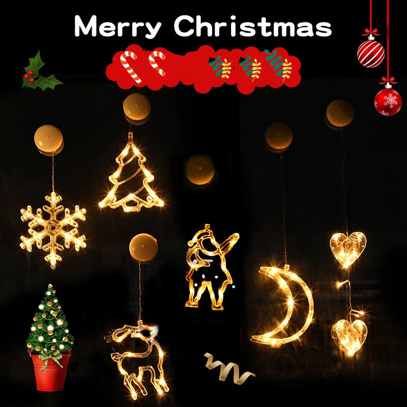 Twinkla - LED-Weihnachtsmann-Fensterleuchte mit Saugnapf