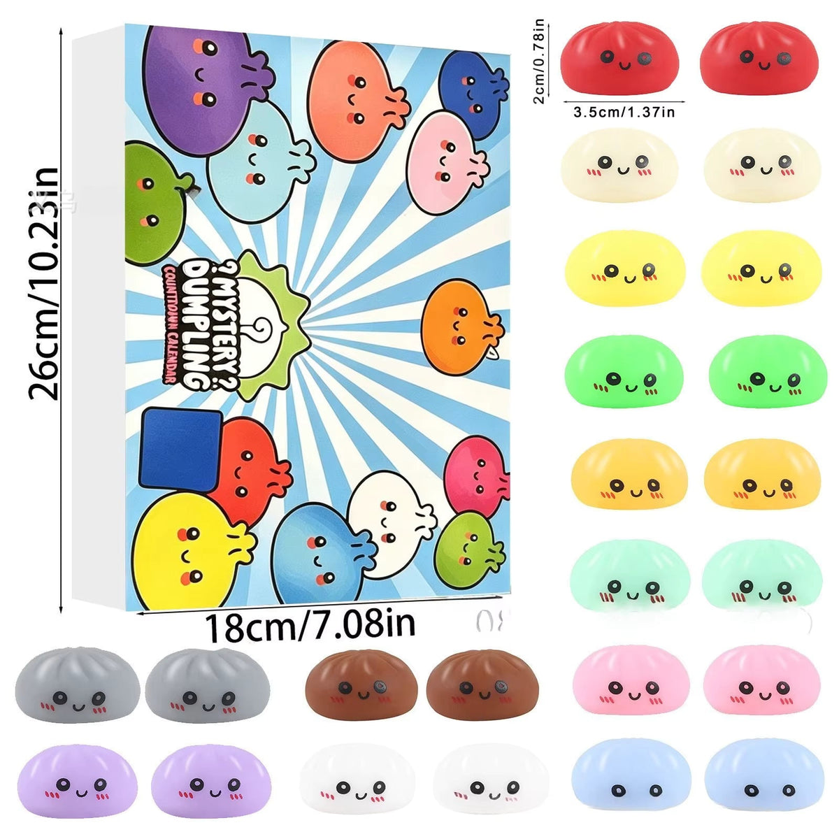 Squishora - Adventskalender mit 24 Squishy-Figuren
