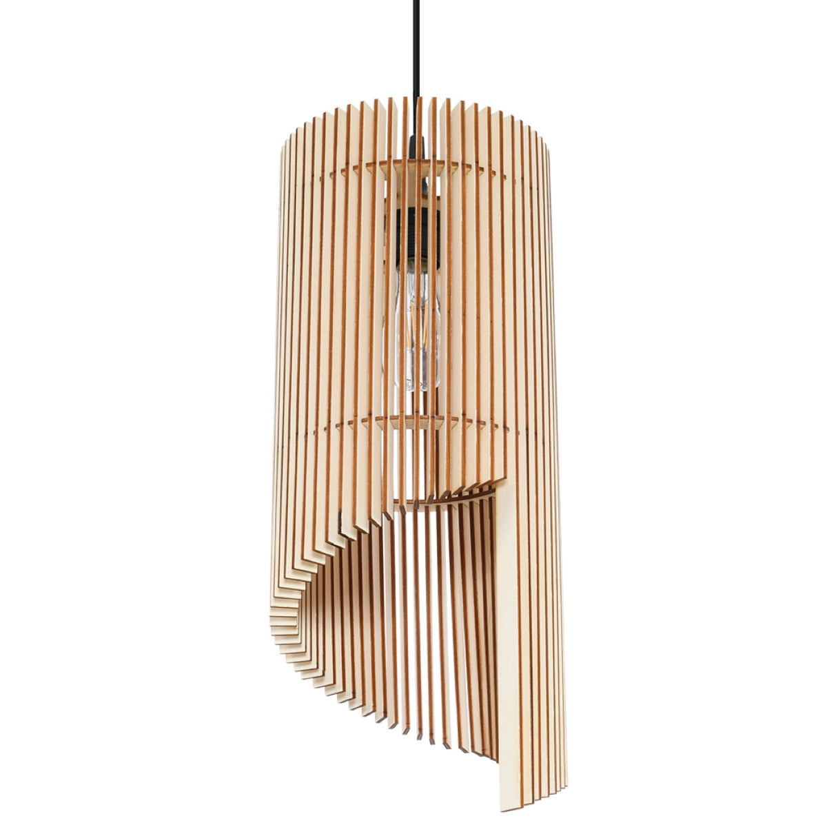 Lucero - Pendelleuchte aus Holz, E27-Fassung, 1-flammig,
