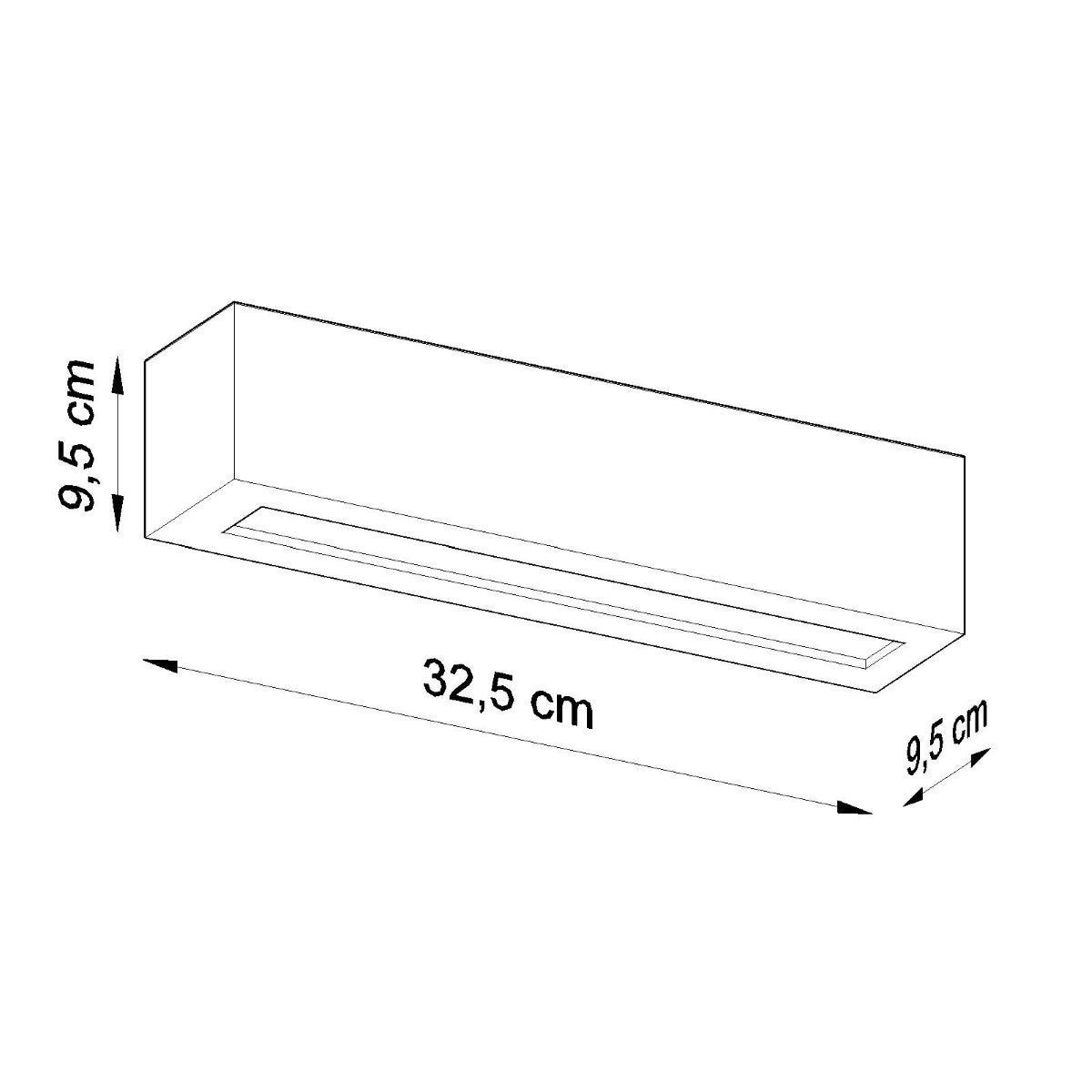 VEGA - Keramik-Wandleuchte, grau, nach oben und unten