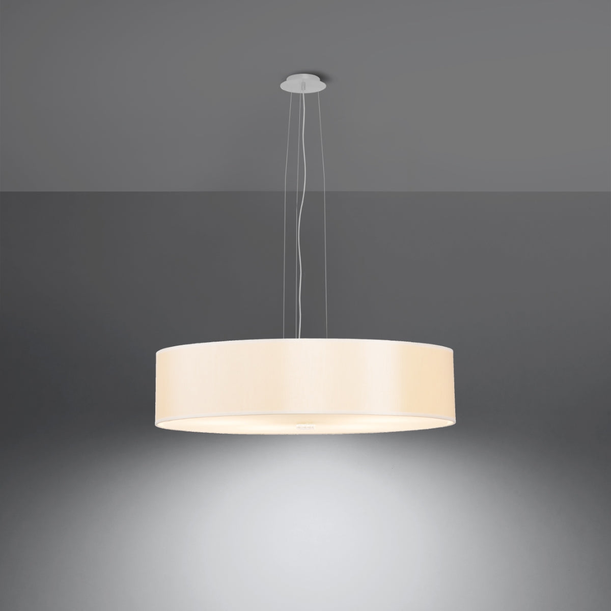 Vortex - Weißer minimalistischer Kronleuchter, 50 cm, E27