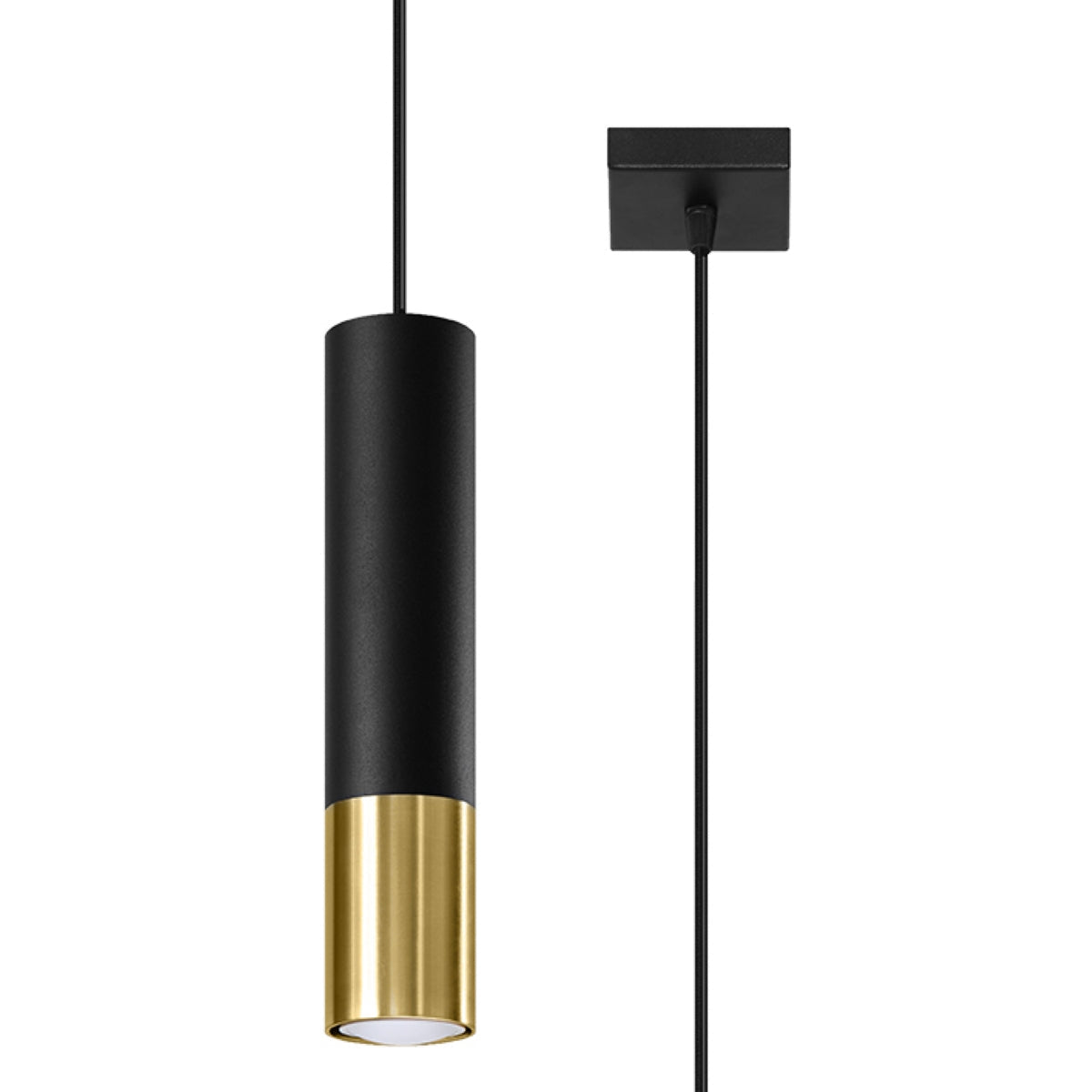 LOOPEZ - 1 Pendelleuchte, schwarz/gold