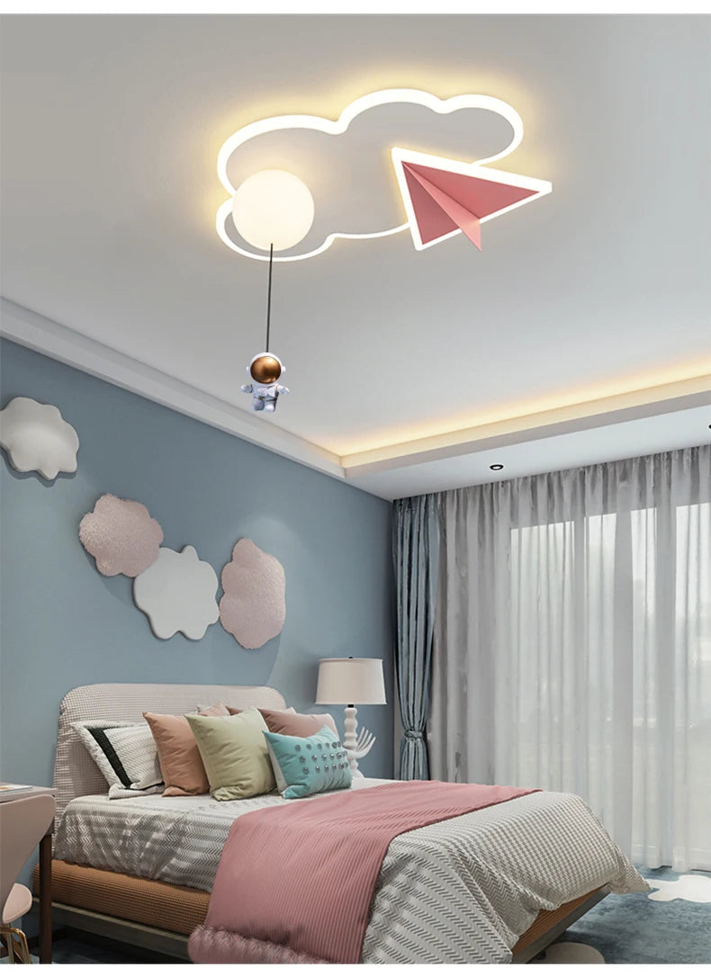 Astronaut - Kinderzimmer-Deckenleuchte Astronaut & Wolken