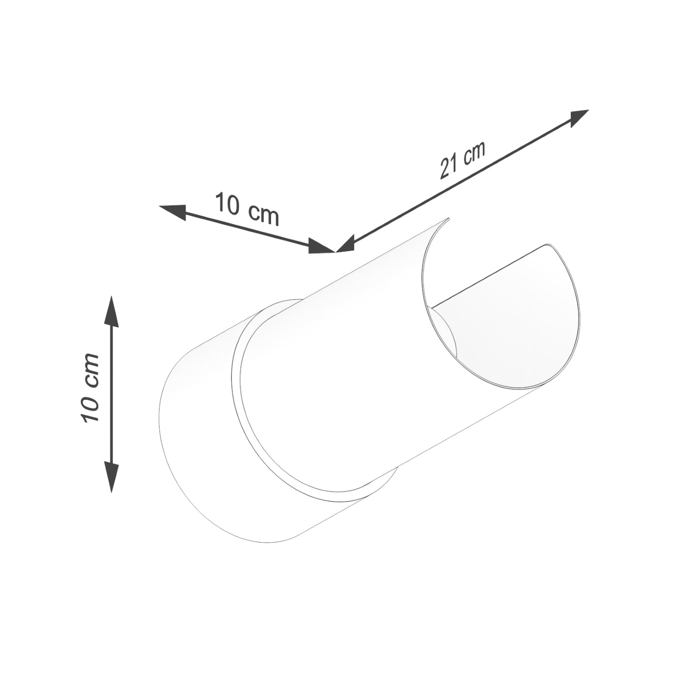 Mureto - Blitzwandleuchte, weiß, aus Stahl