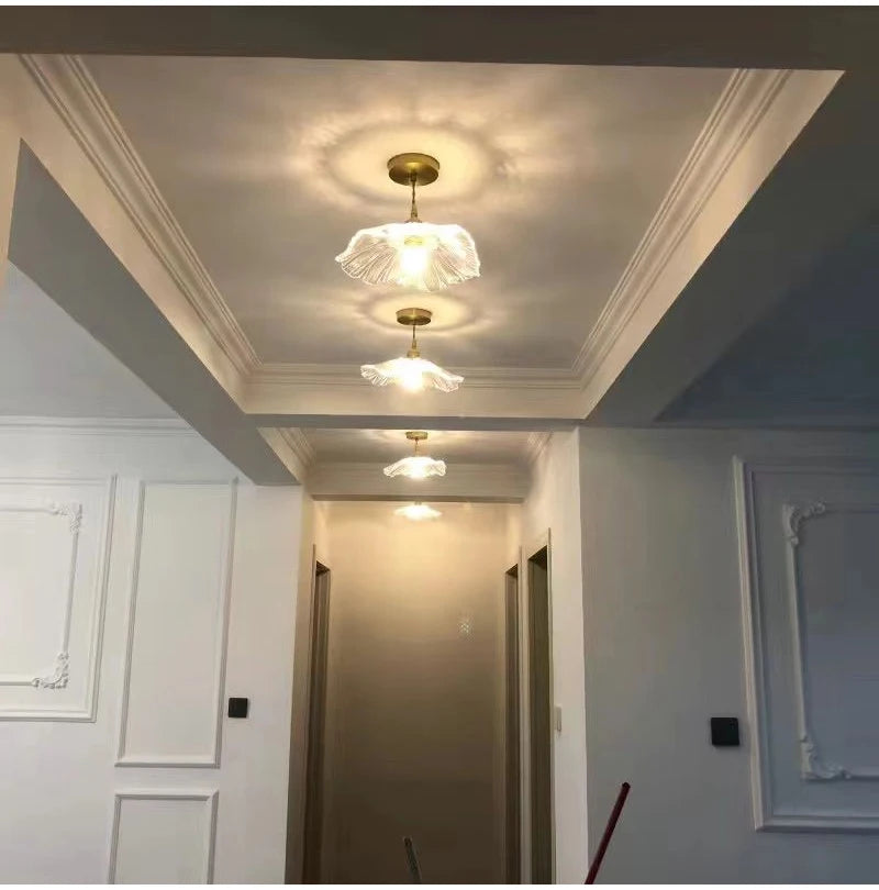 Celira - Art-Deco-Pendelleuchte aus Glas und Eisen