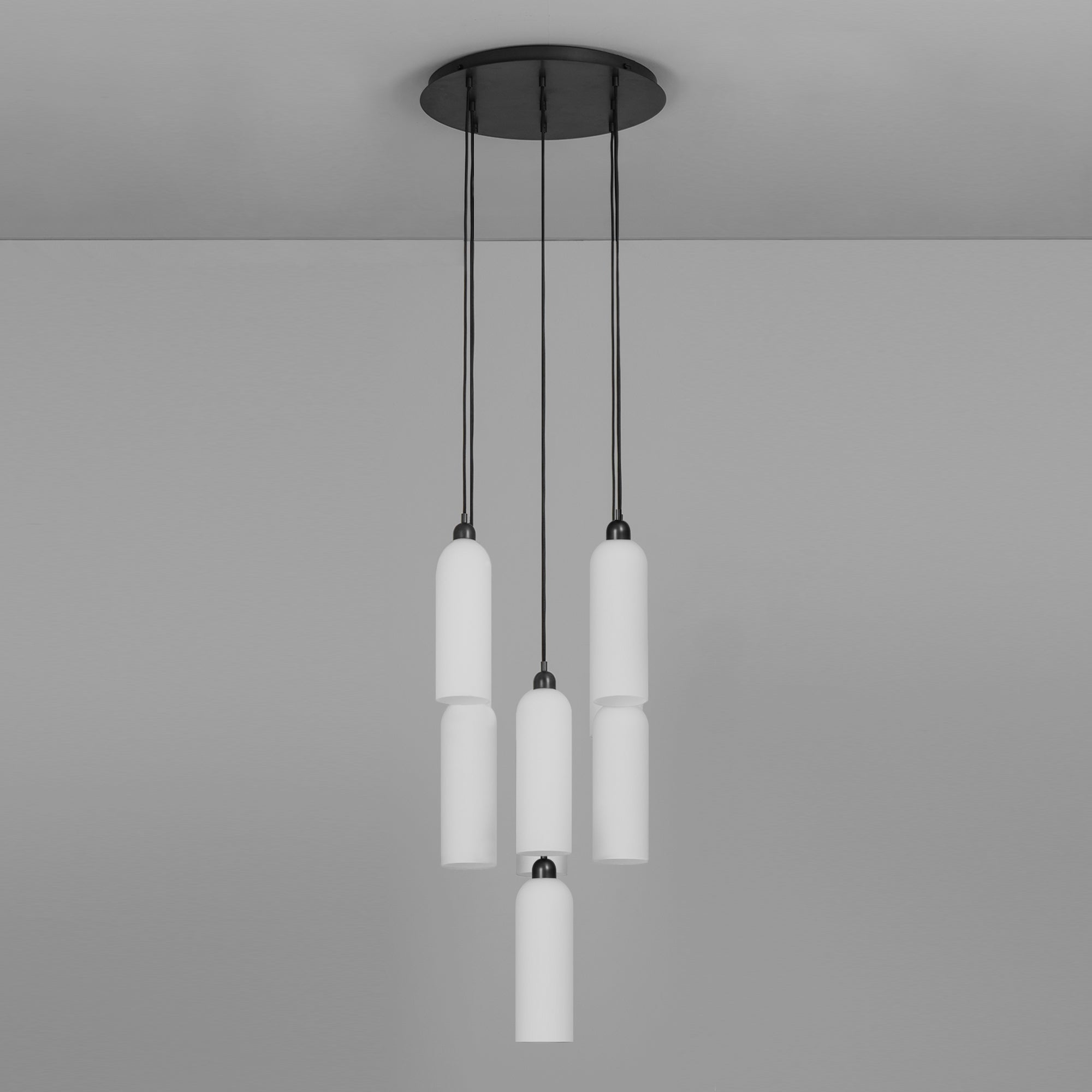 Metall/Glas - Cluster-Pendelleuchte, Metall/Glas