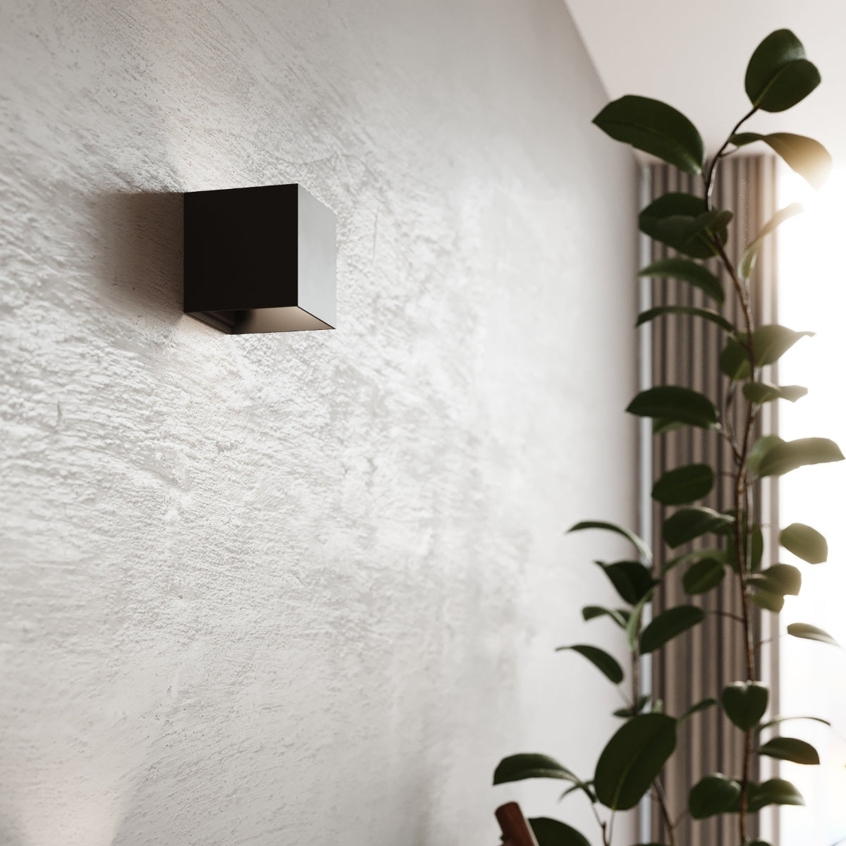 LUCA - LED-Wandleuchte, schwarz, IP54