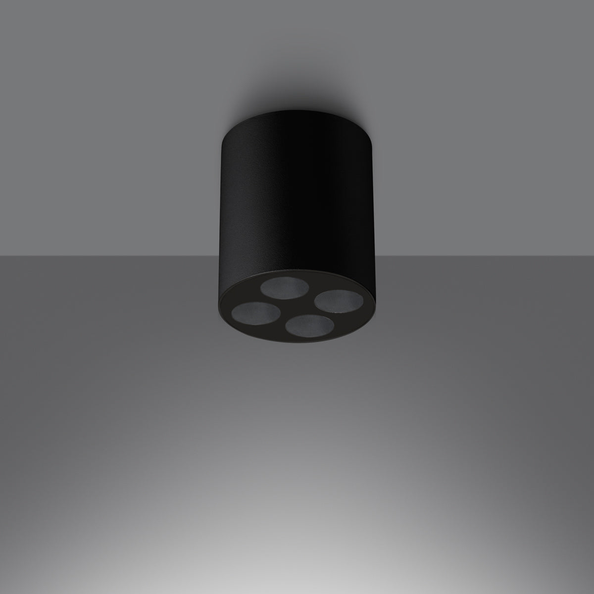 Orbita - LED-Deckenleuchte, schwarz, 9 W, 4000 K, 887 lm