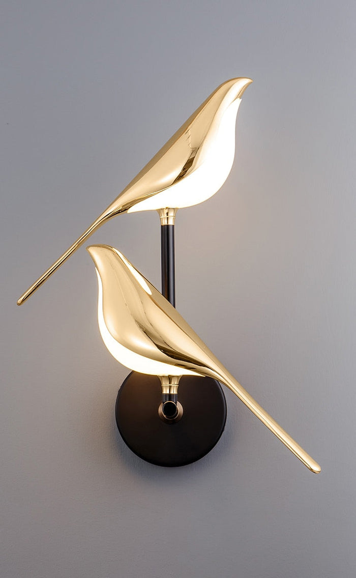 Vogel - Wandleuchte LED mit Magnetischer Lichtkugel