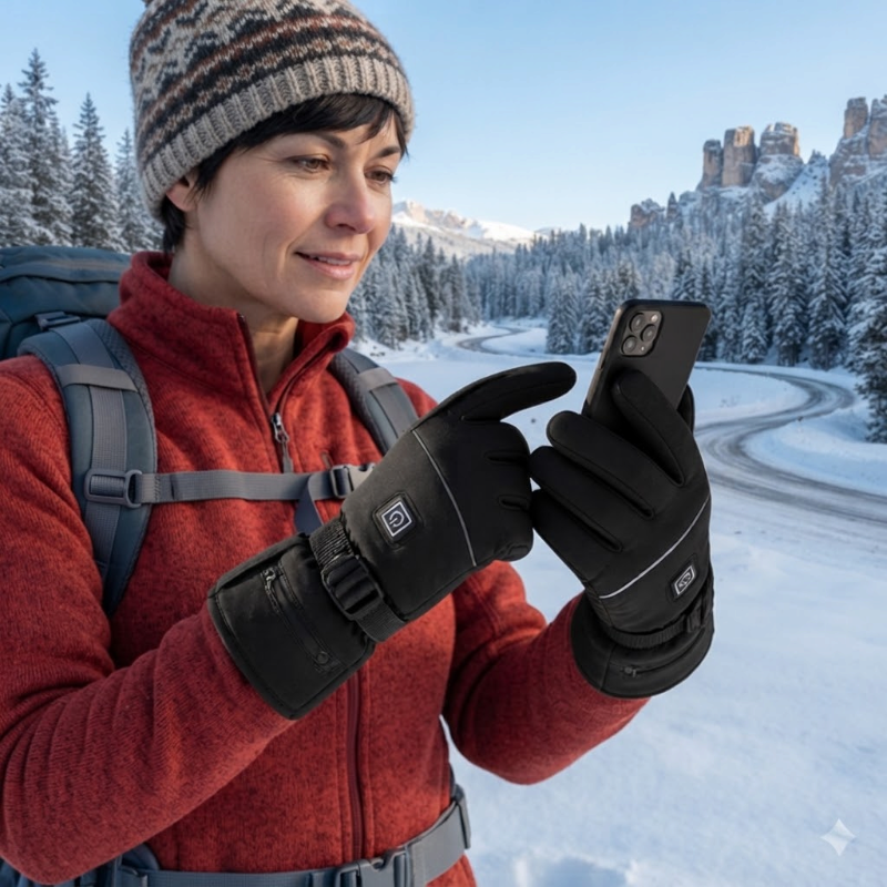 HeatRider - Beheizte Winter-Motorradhandschuhe mit Touchscreen-Funktion