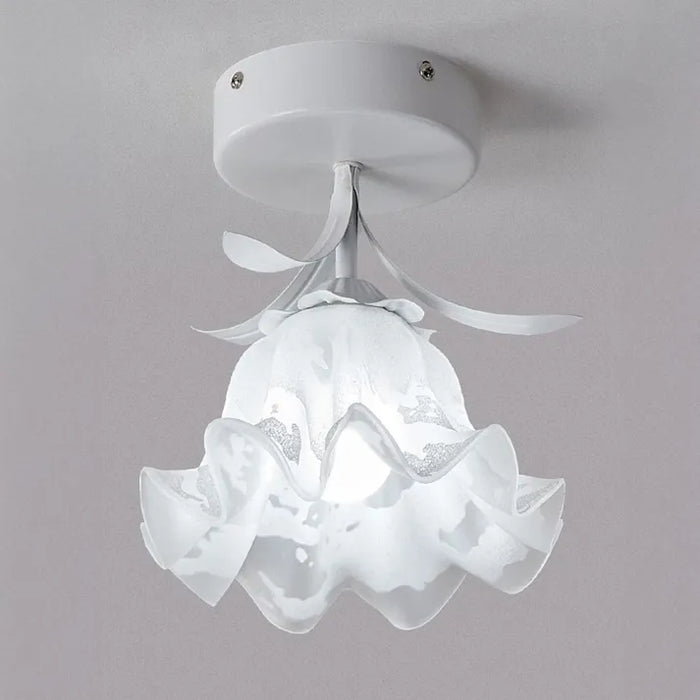 Claria - Tiffany-Deckenleuchte mit kleinen Glasblumen