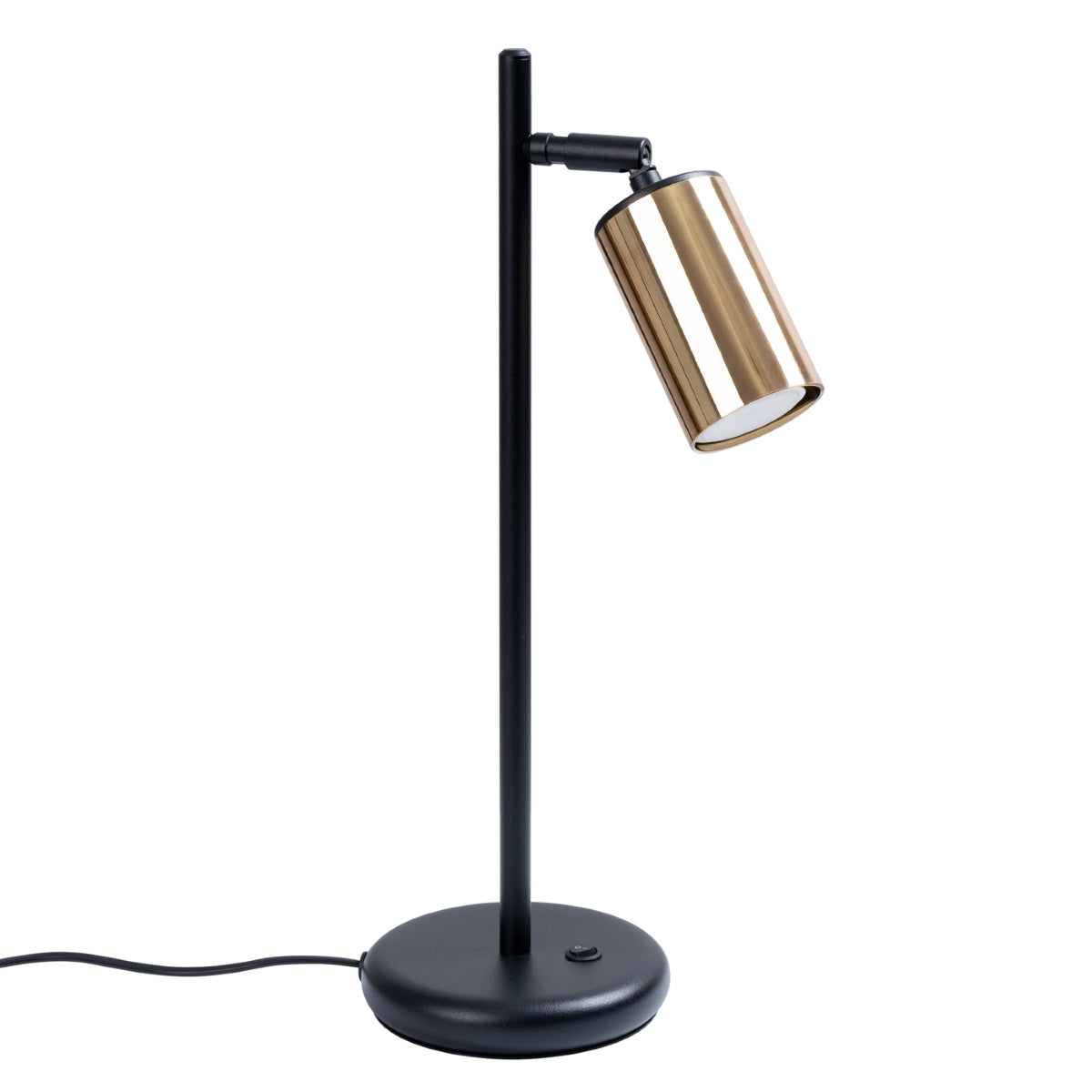 Lumiera - Tischleuchte aus schwarzem/goldenem Stahl