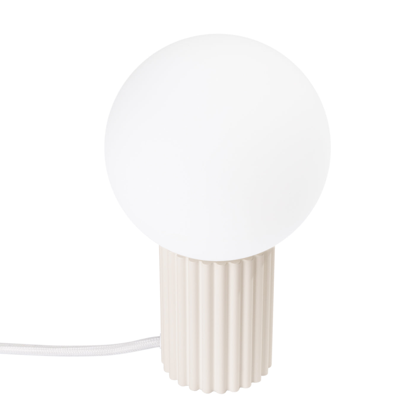 Bureia - Beige Tischleuchte mit mattiertem Glasschirm