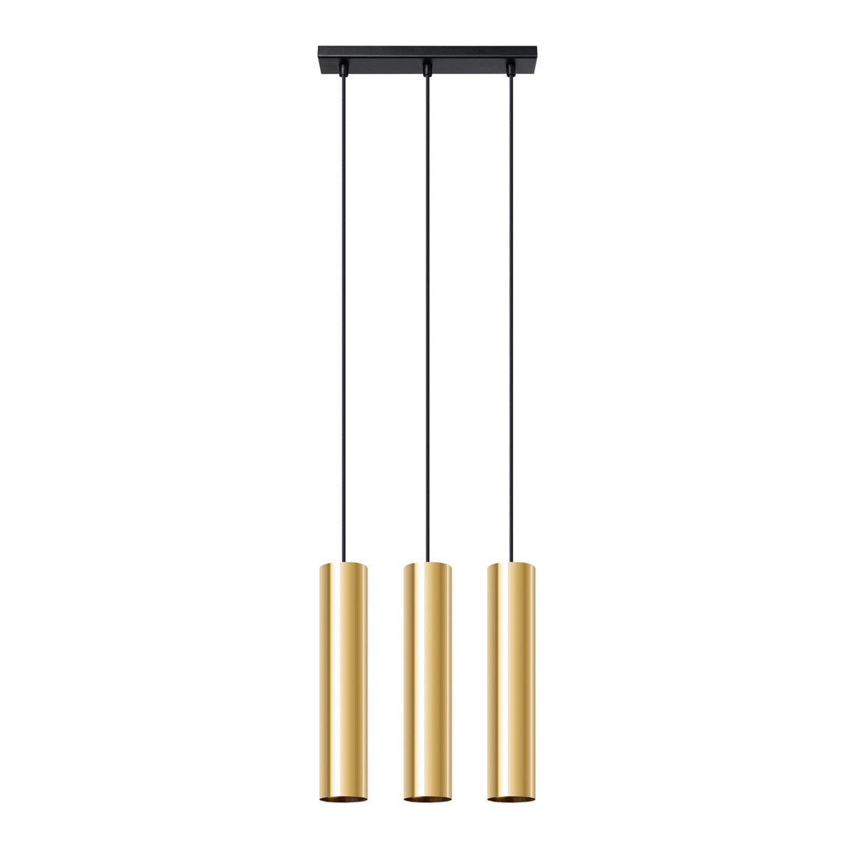 Stella - 3-flammige Pendelleuchte, poliertes Gold