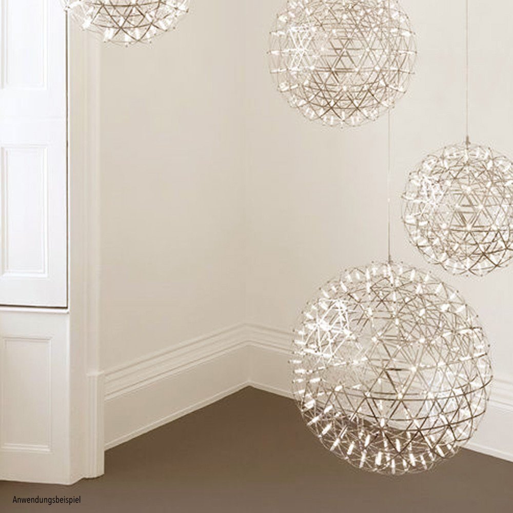 Orbita - LED-Metallkugel-Pendelleuchte Ø 70 cm Chrom