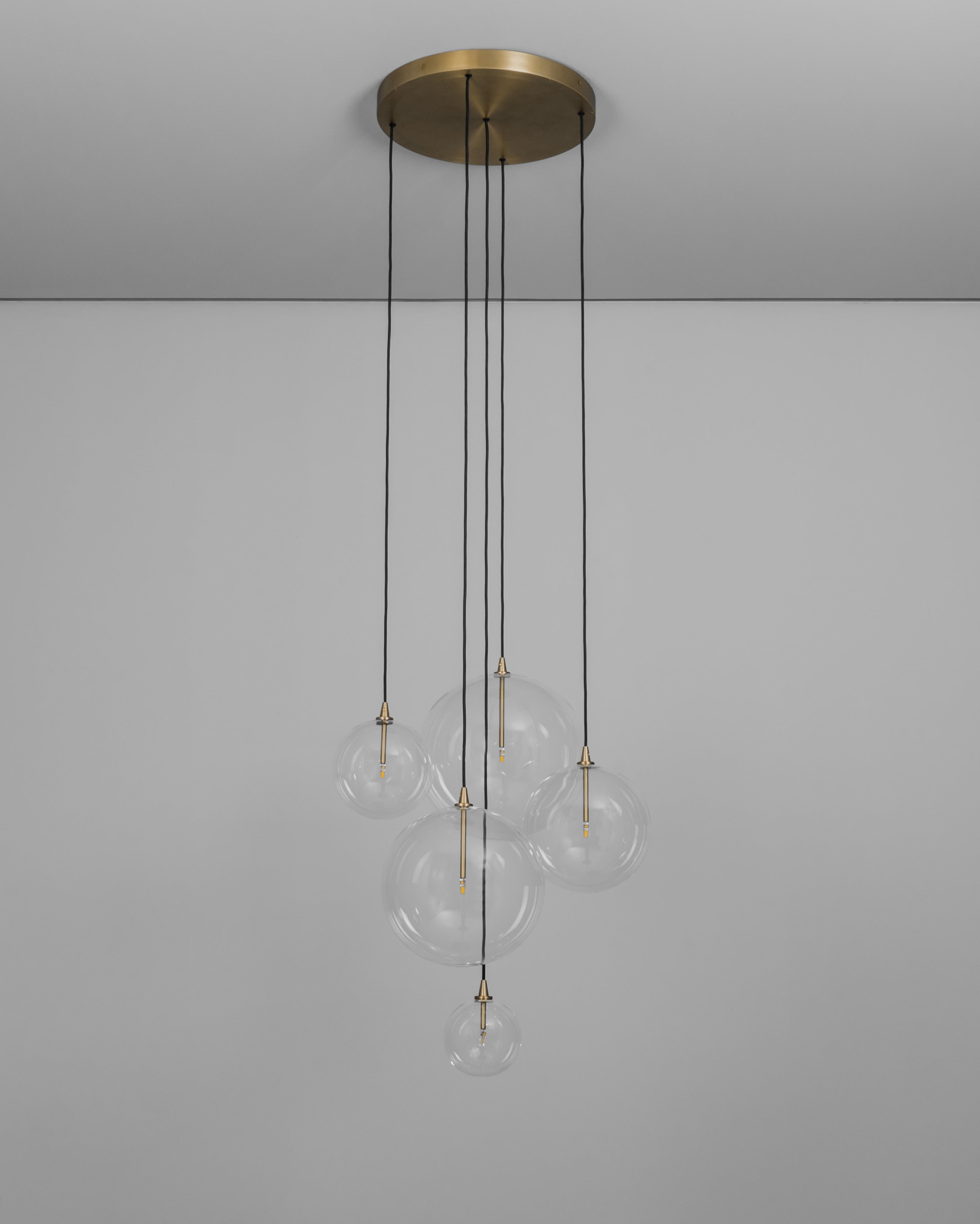 Metall/Glas - Cluster-Pendelleuchte, Metall/Glas, bis zu