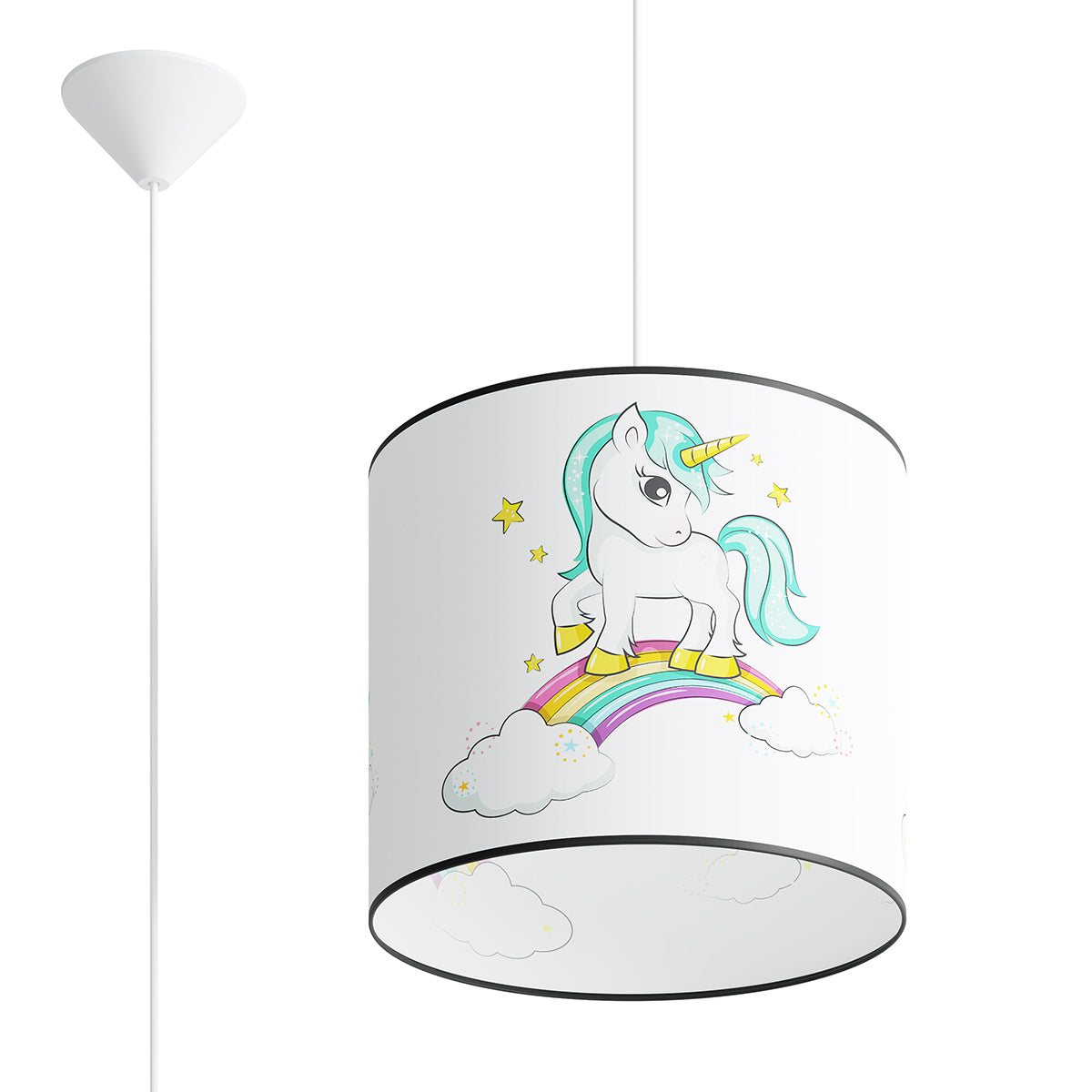 Solara - Einhorn-Pendelleuchte 30, Kinderzimmer, 1-flammig,