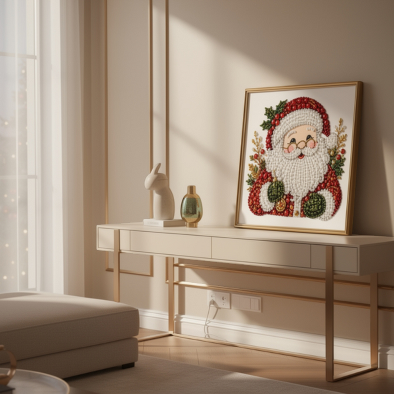 Perlevika – Gerahmtes Weihnachts-Diamantmalerei-Set
