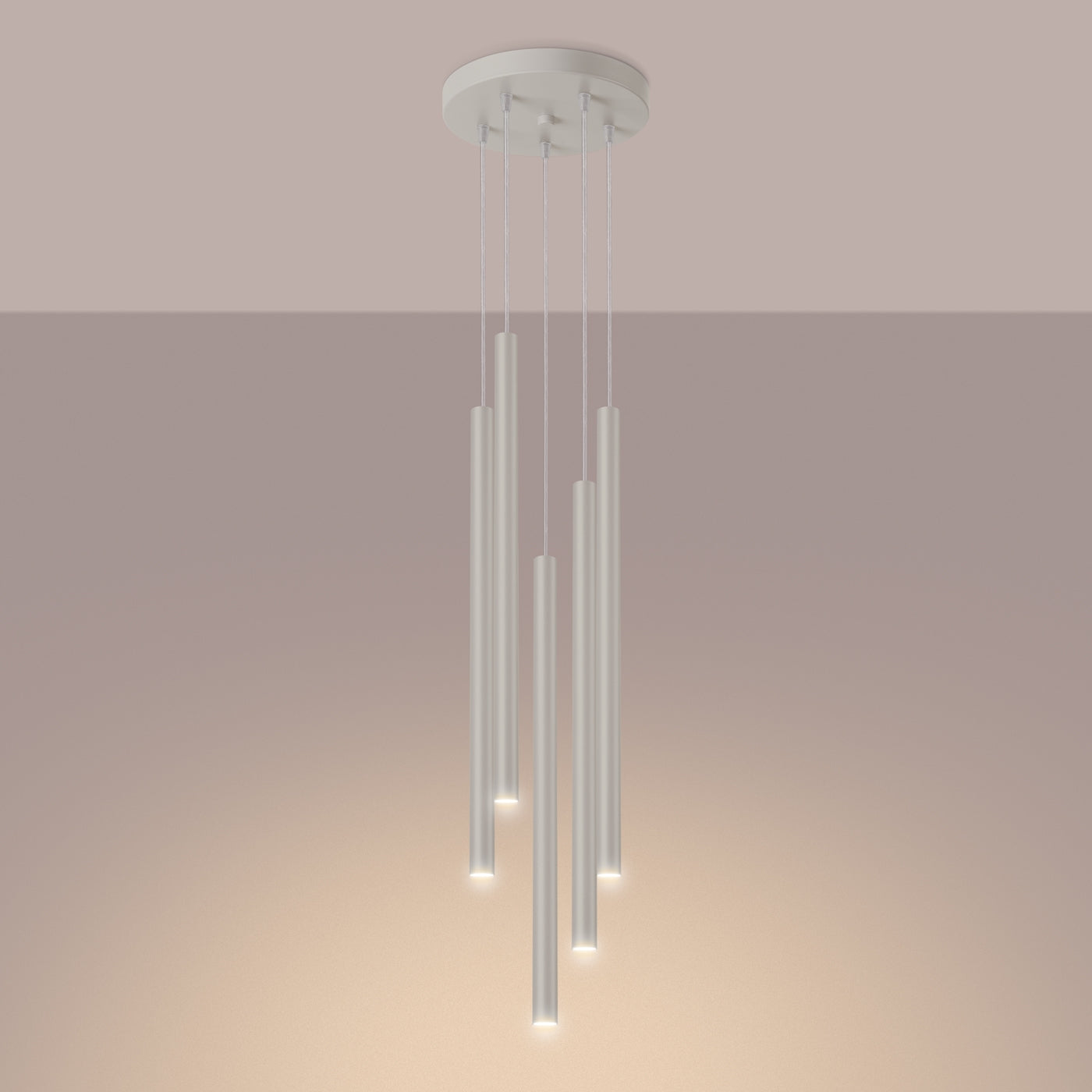 Polara - Hängelampe 5-flammig Beige 25 cm