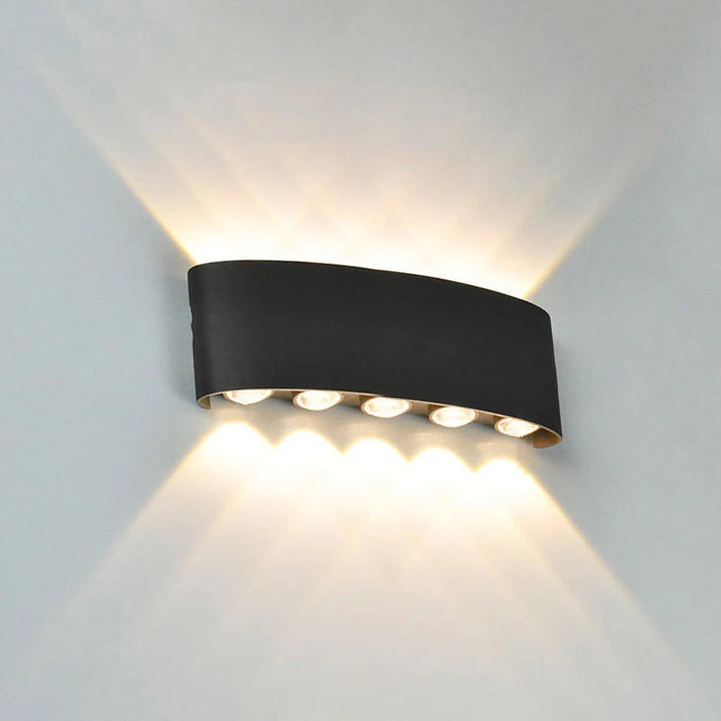 AURAGLOW - UpDown LED Wandleuchte wasserdicht IP, 90–260V