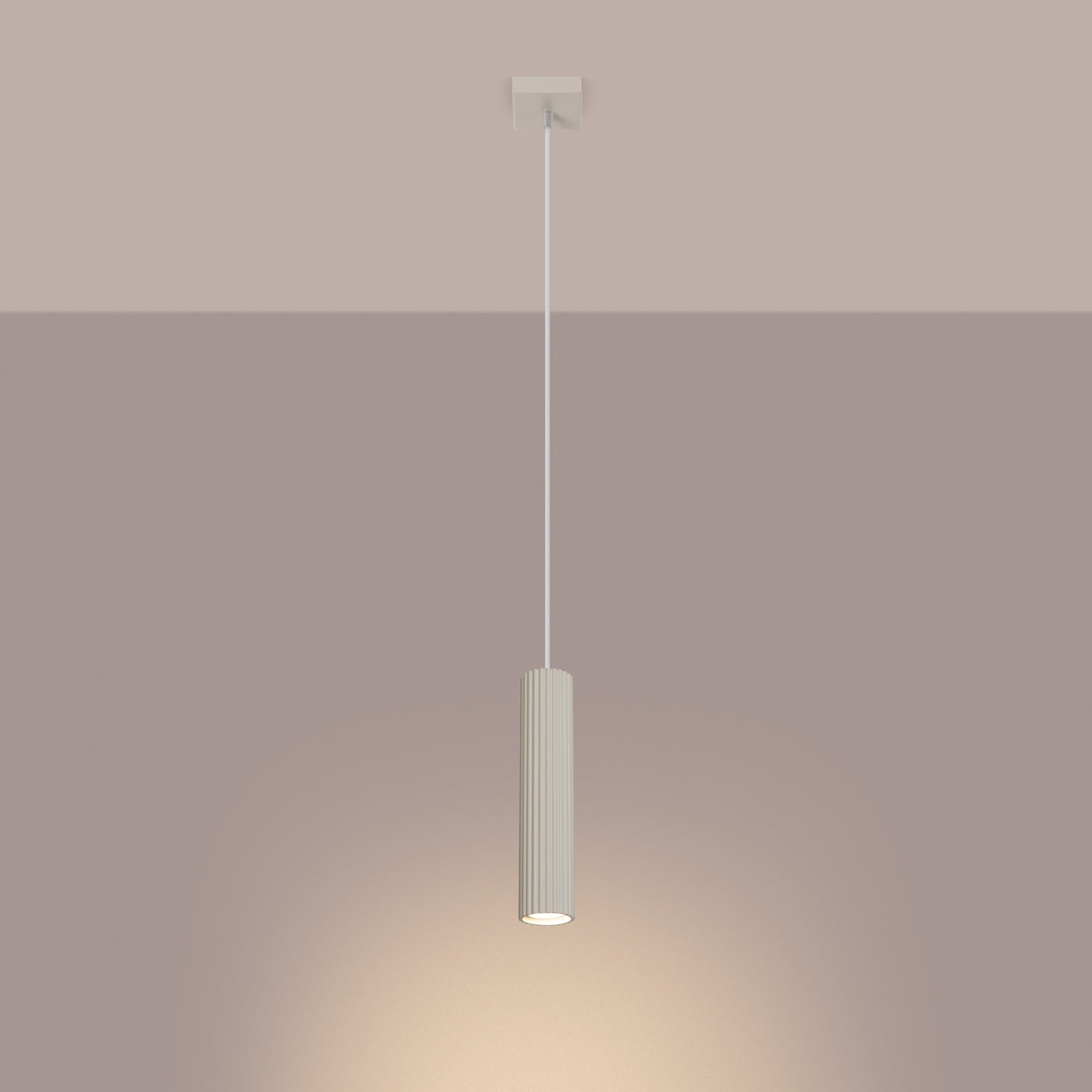 GU10 - Beige GU10 Pendelleuchte, einflammig