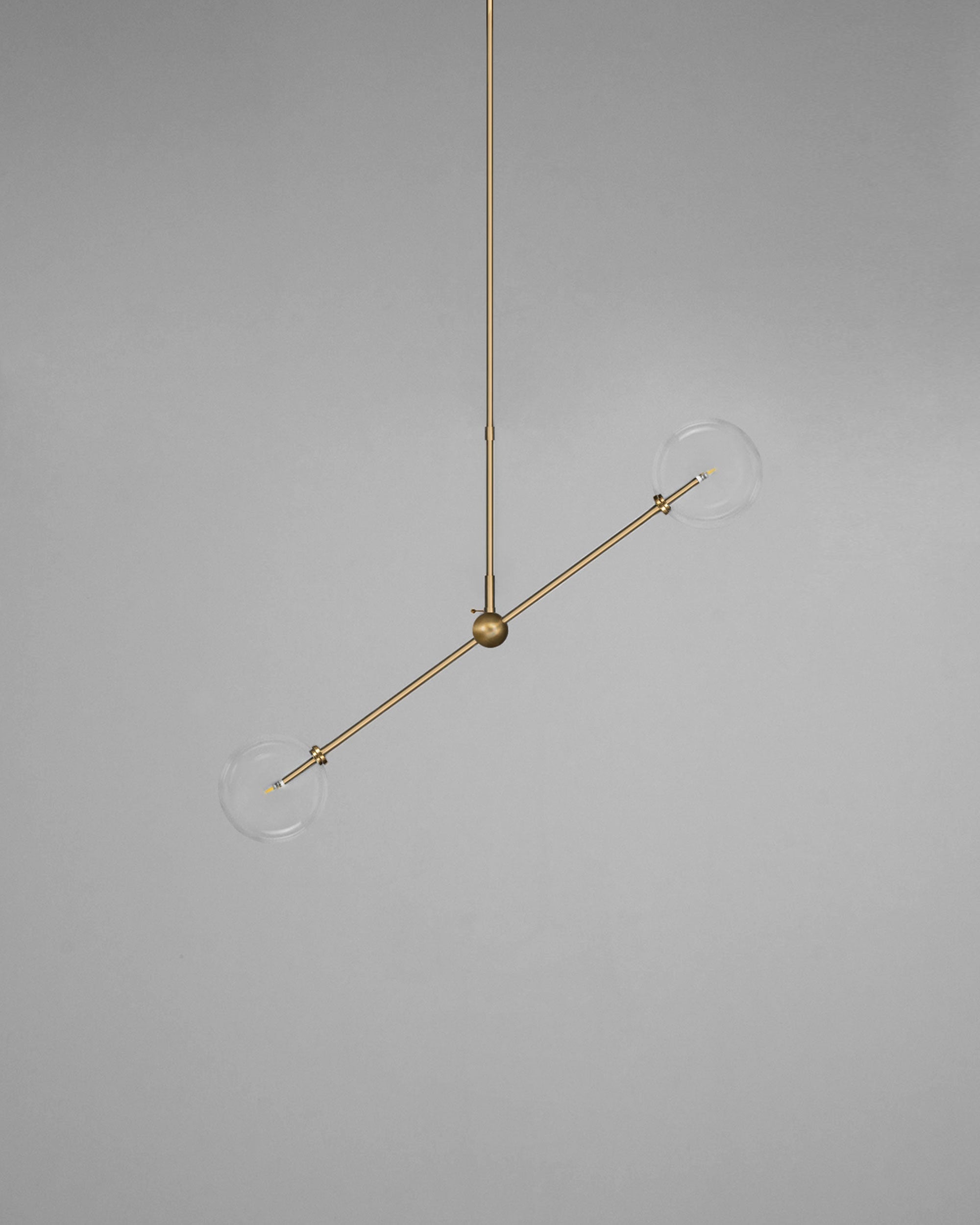 Metall/Glas - Designer-Pendelleuchte, Metall/Glas