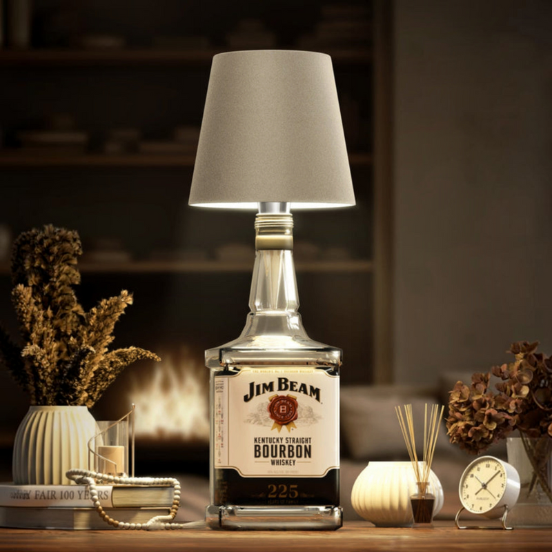 FlaschenLicht - Kabellose Flaschenlampe mit LED-Beleuchtung und Touch-Steuerung