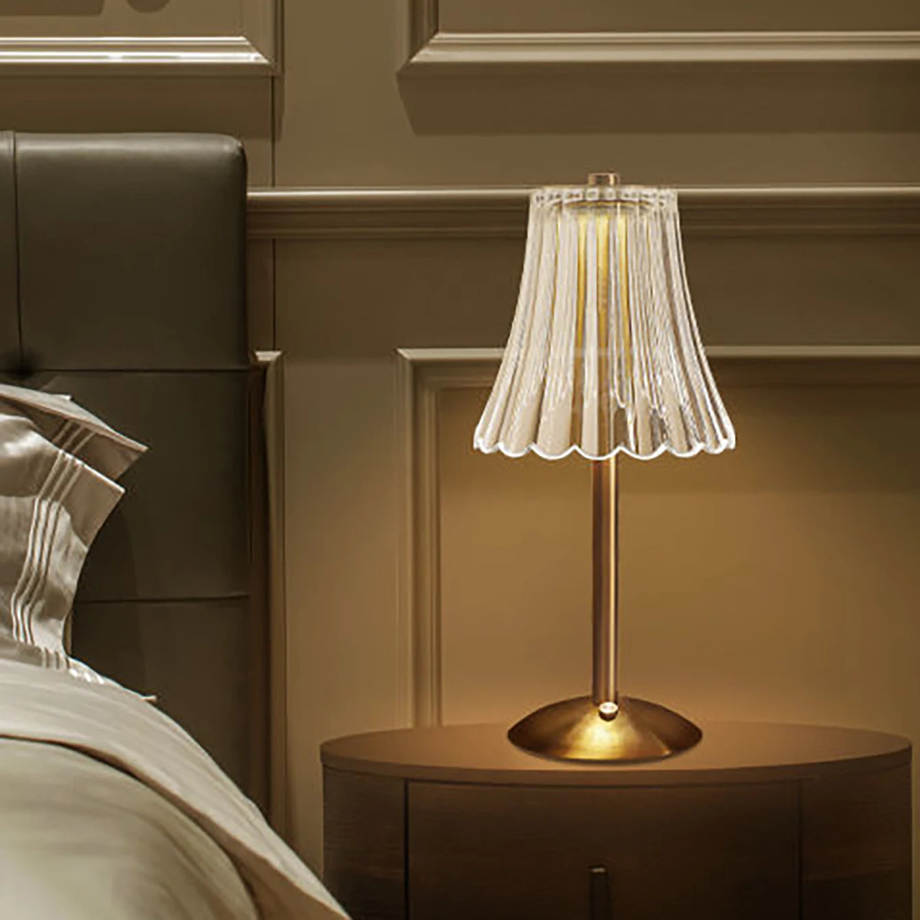 Nuova - Kristall-LED-Tischleuchte mit Touch-Dimmer und 3