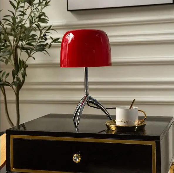 Tabla - Bauhaus-Tischleuchte mit Dreibeinstativ und farbigem