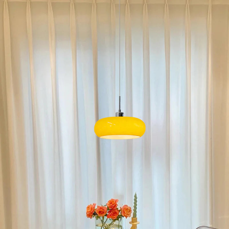 Polara - Glas Pendelleuchte Orange-Weiß