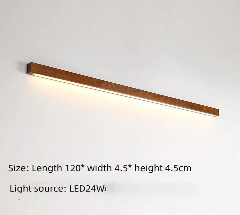 Lange - LED-Wandleuchte in Holzoptik mit nach oben und unten