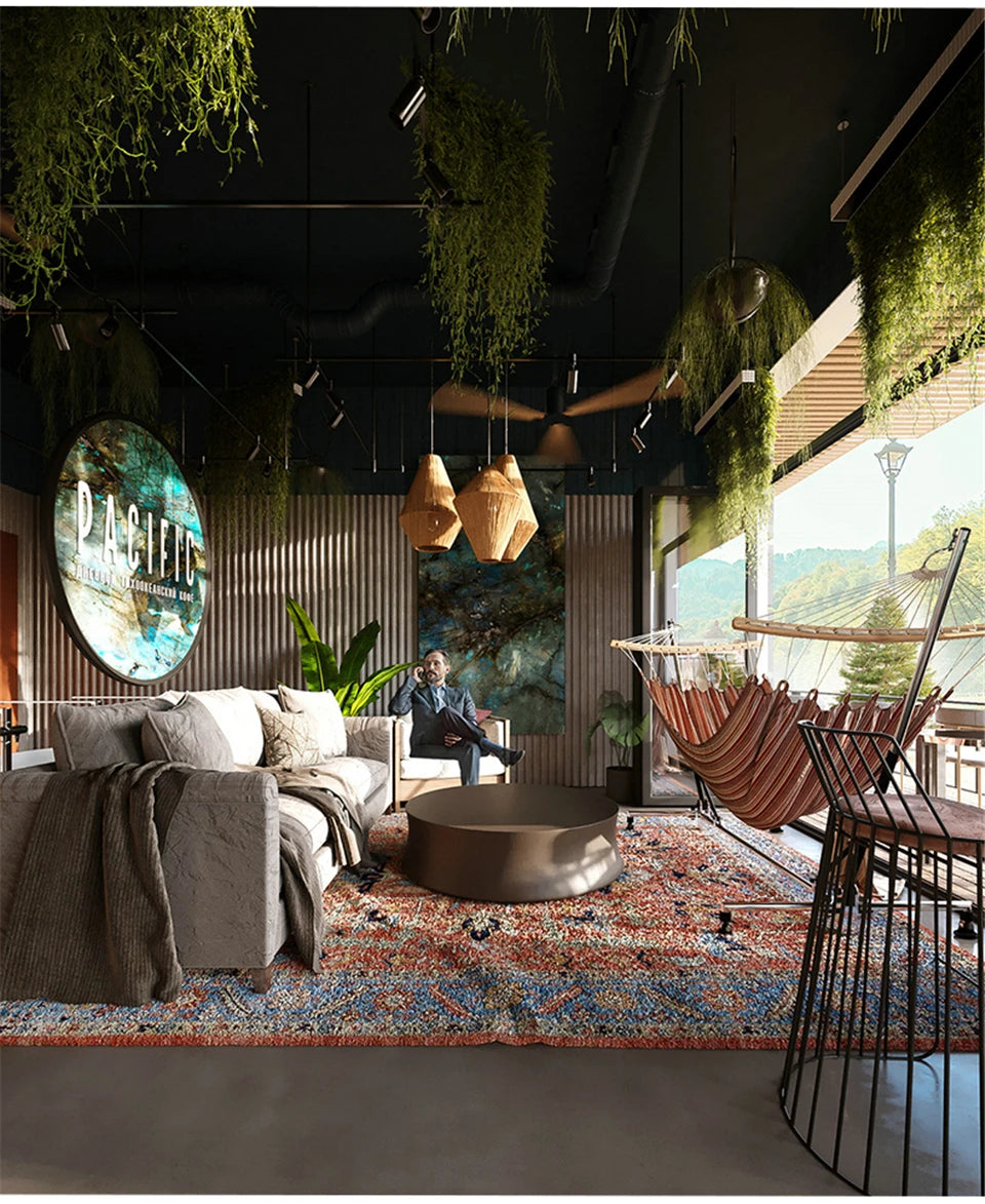 Rattan - Candy Pendelleuchte aus Hanfseil