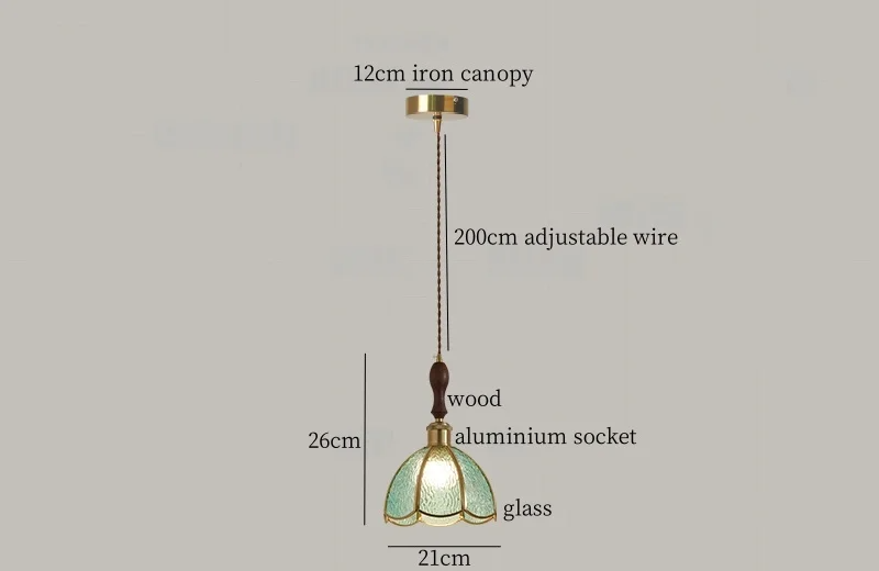 Polara - Tiffany-Pendelleuchte aus Vintage-Glas