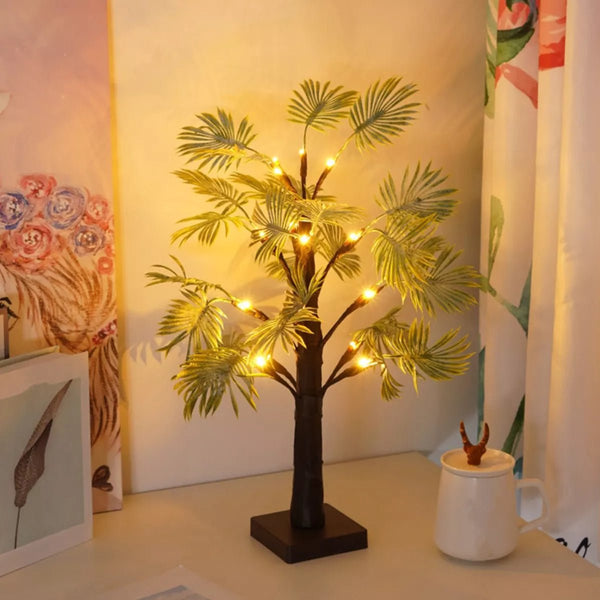Nestor - Weihnachts-LED-Lichterkette mit Palmenblättern