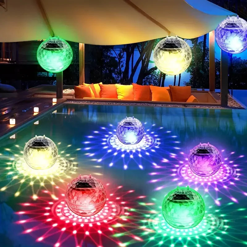 Schwimmende - Solar-Poolleuchten IP65 mit RGB-Farbwechsel