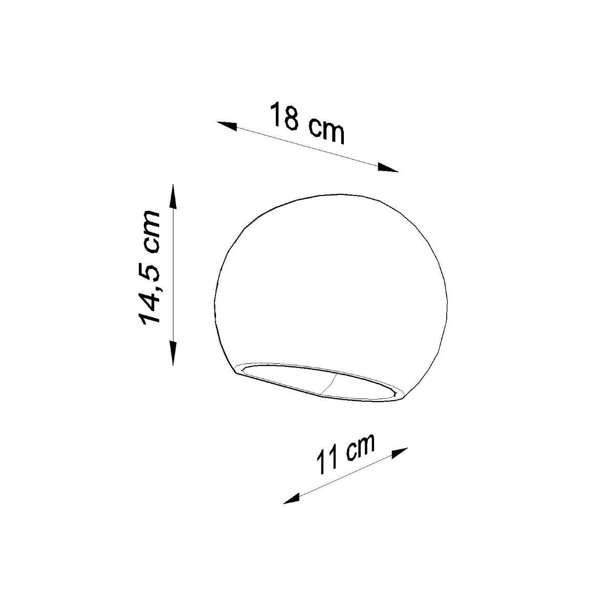GLOBE - Keramik-Wandleuchte, mattweiß