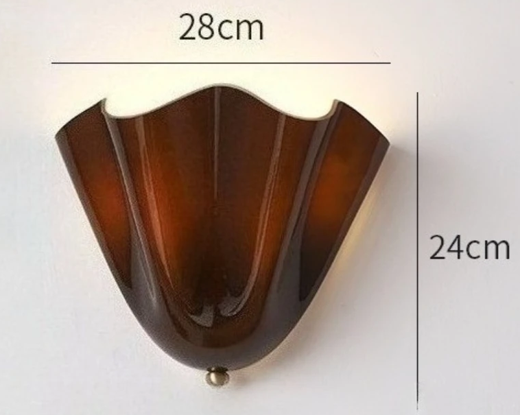 Murena - Retro-Glaswandleuchte, mehrfarbig, im Muscheldesign