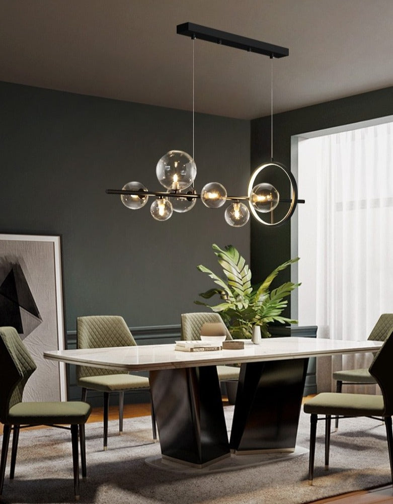 Aurela - Glas Hängeleuchte Kugeldesign 90–120 cm