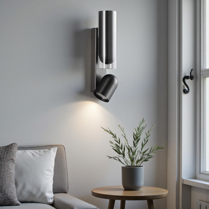 Minimalistische drehbare Zylinder Wandleuchte für verstellbares modernes Licht