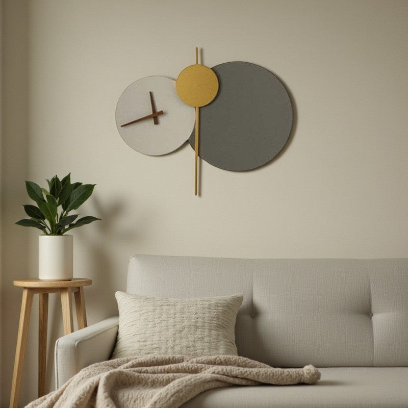 Kitchix - Moderne Wanduhr Lampe abstrakt mit LED