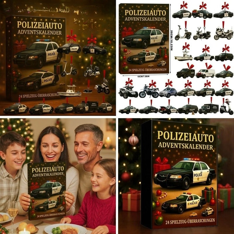 Cruisingle - Adventskalender mit Mini-Polizeiautos und Zubehör