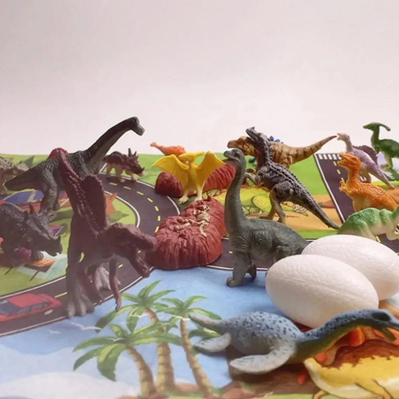 Rexingle - Dinosaurier-Adventskalender mit 24 Figuren und Spielmatte