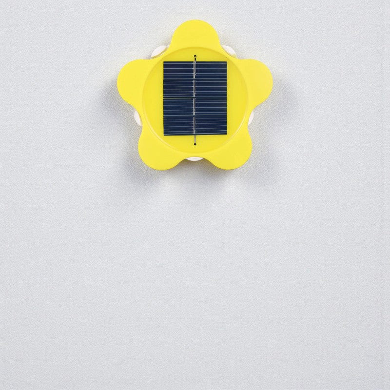 Solarbetriebene LED-Außenwandleuchte Pentagramm Design moderne Beleuchtung