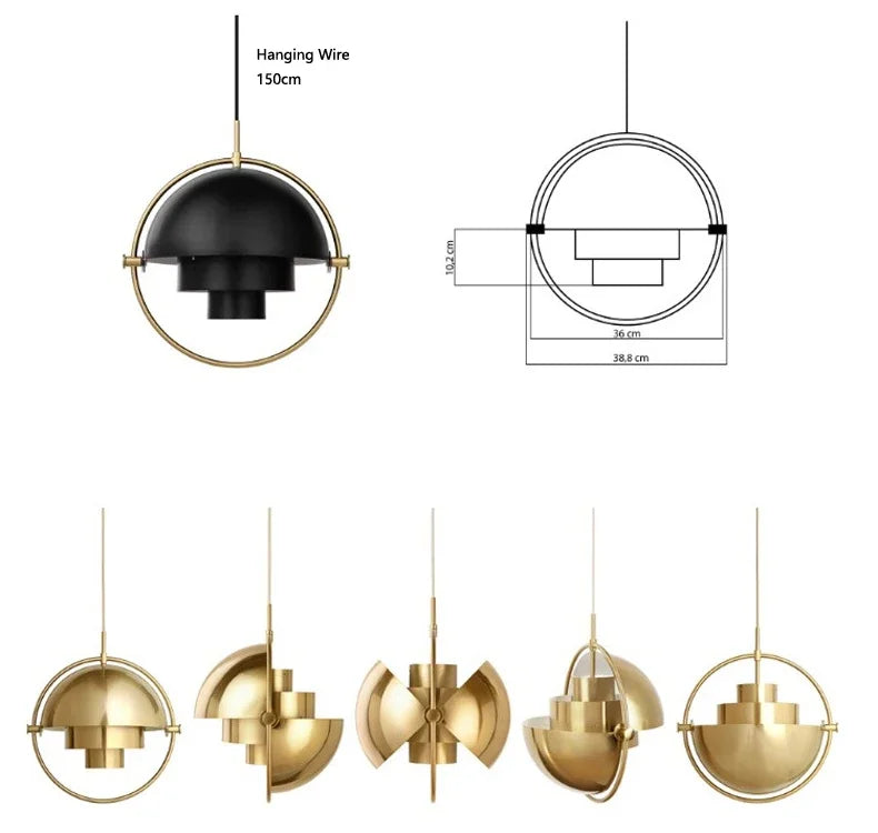 Dänische - Pendelleuchte Deformed Ball